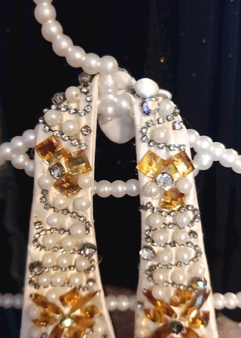 Beyaz Straplez Uzun Abiye Elbise - Görsel 12