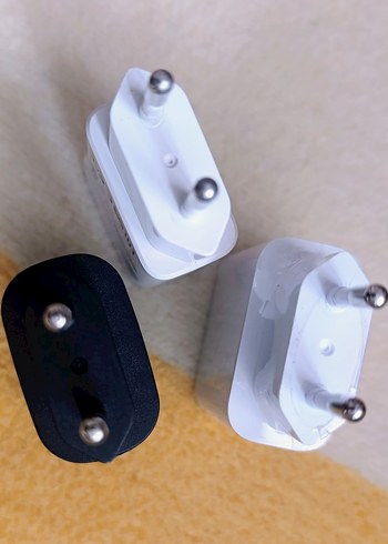 USB Şarj Adaptörü, Beyaz ve Siyah HIZLI SARJ ALETLERİ 3 lü - Görsel 3