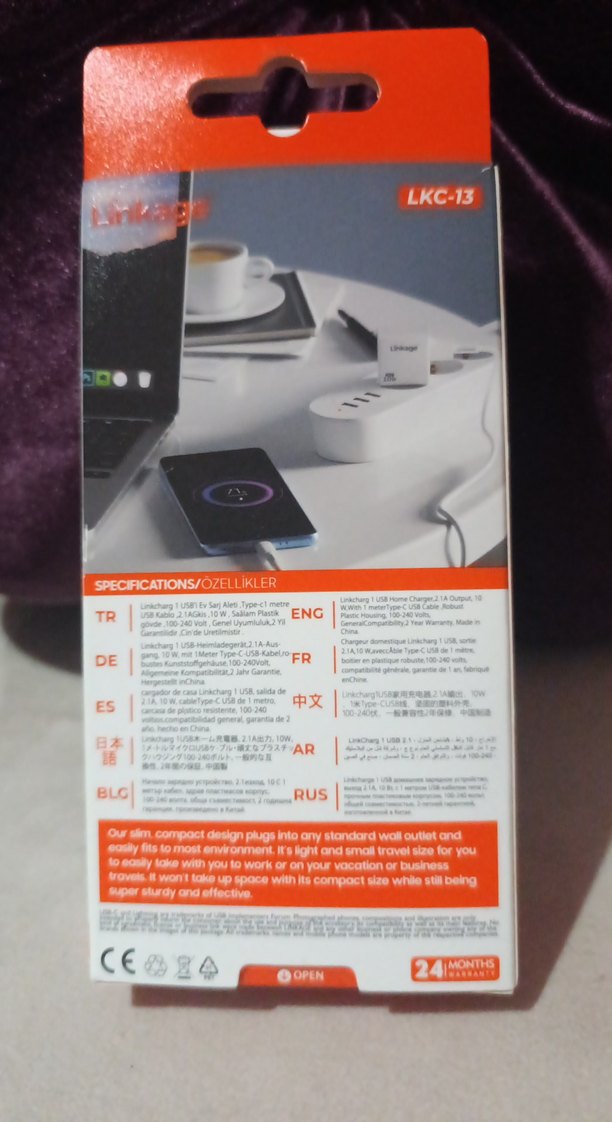 Linkage 10W Hızlı Şarj Type-C Kablolu Duvar Şarj Cihazı - Görsel 2