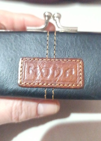 Siyah Deri Tokalı Vintage Kadın Cüzdanı - Görsel 5