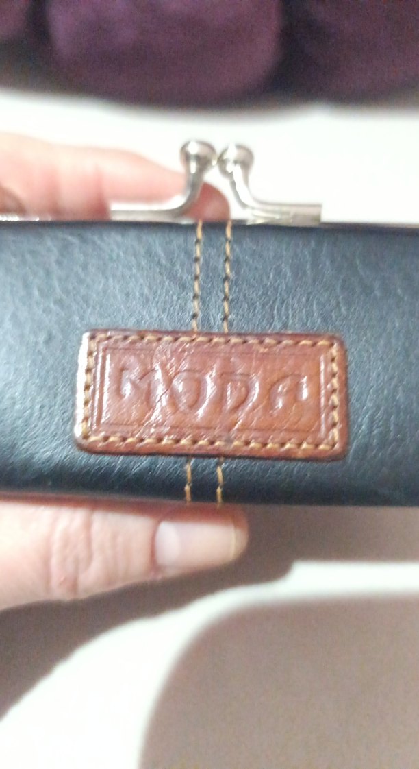 Siyah Deri Tokalı Vintage Kadın Cüzdanı - Görsel 5