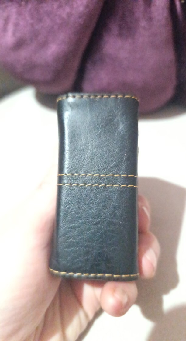 Siyah Deri Tokalı Vintage Kadın Cüzdanı - Görsel 4