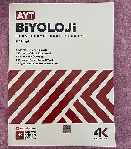 4k yayınları ayt biyoloji soru bankası