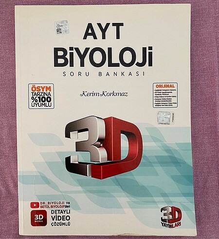 3D yayınları ayt biyoloji soru bankası
