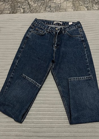 29 Beden lacivert Renk Kadın Lacivert Regular Fit Midi Denim Jean