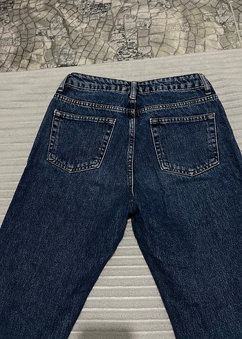 Addax Kadın Lacivert Regular Fit Midi Denim Jean