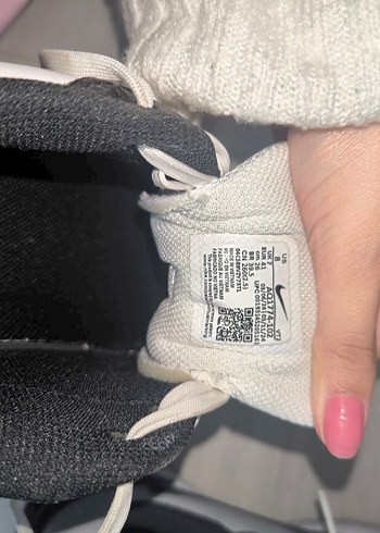 Çizgili Beyaz Gri Bağcıklı Spor Ayakkabı - Görsel 5