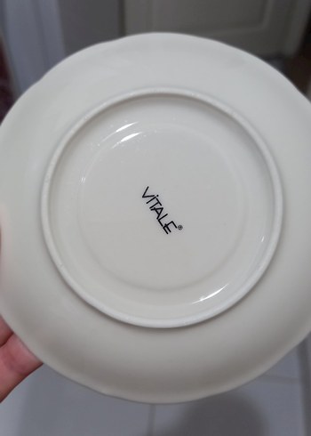  Beden Vitale marka mavi ve Gri Desenli Porselen Fincan Takımı