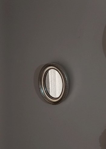  Beden gri Renk Gri Oval ve Yuvarlak Duvar Aynaları Seti