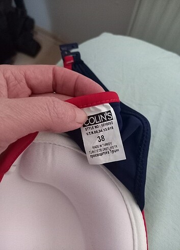 38 Beden lacivert Renk Colins bikini