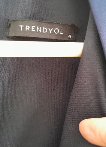 Lacivert Elbise - Görsel 5