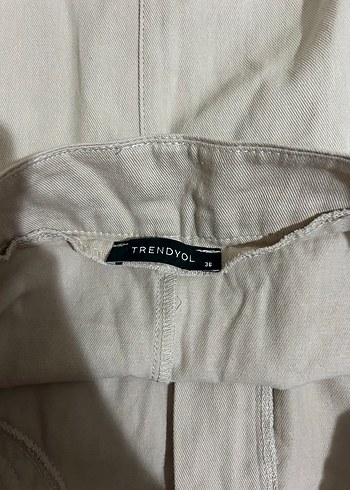 s Beden camel Renk Trendyol Bej Vintage Mini Etek
