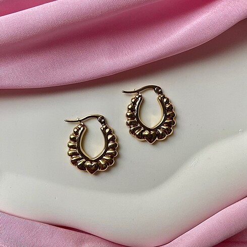  Beden altın Renk Vintage Gold Çelik Küpe