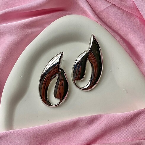 Vıp Twist Model Silver Küpe