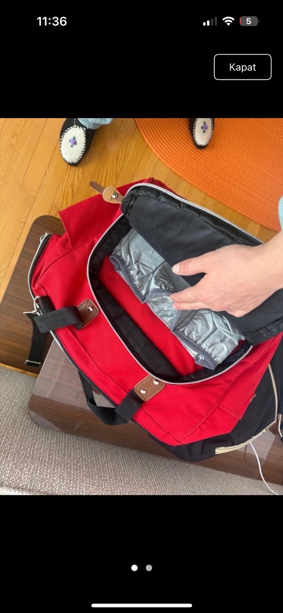 Kırmızı Bebek Bakım Çantası - Görsel 2