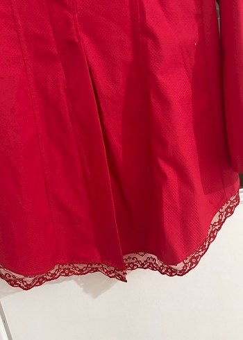 Düğmeli nar çiçeği Kadın Blazer Ceket - Görsel 4