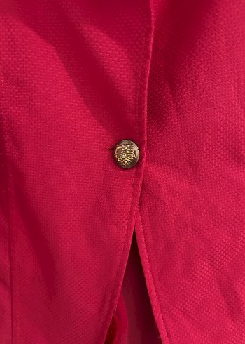 Düğmeli nar çiçeği Kadın Blazer Ceket - Görsel 6