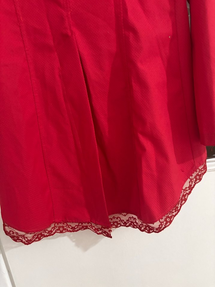 Düğmeli nar çiçeği Kadın Blazer Ceket - Görsel 4