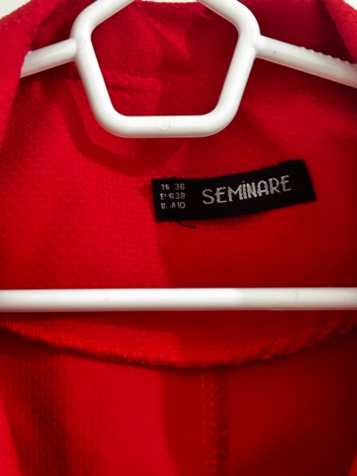 Düğmeli nar çiçeği Kadın Blazer Ceket - Görsel 5