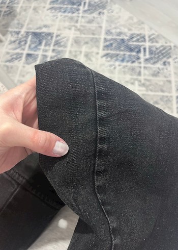 Siyah likralı kot kargo pantolon 28 beden - Görsel 3