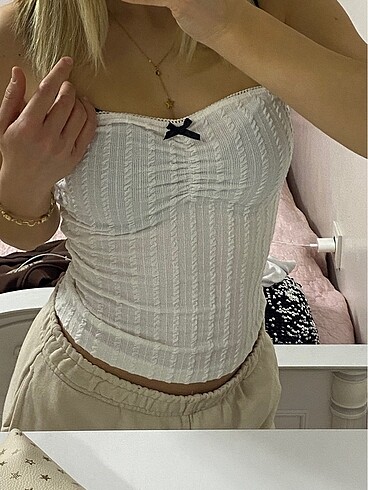 Sheinside kalp yaka crop