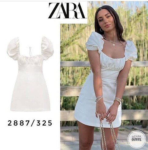 Zara beyaz elbise