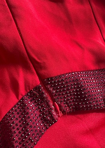 Kırmızı Drapeli Uzun Kadın Tulum - Görsel 7