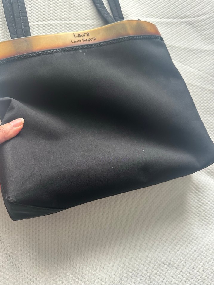 Laura Biaggi Siyah Deri Kadın Çanta - Görsel 4