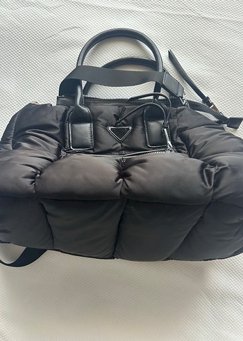 Siyah Fermuarlı Kapitone Kadın Omuz Çantası - Görsel 5