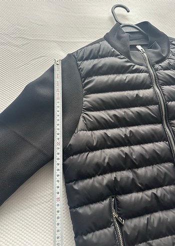 Siyah Fermuarlı Yüksek Yakalı Mont - Görsel 8