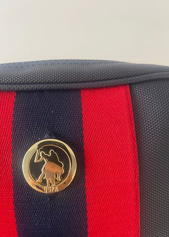 Klasik Kırmızı Çizgili Deri Kadın Çapraz Çanta - Görsel 3