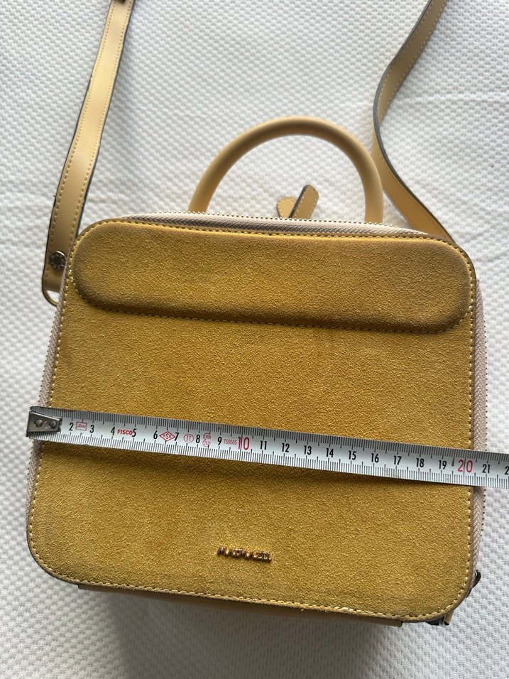 Sarı Deri Fermuarlı Kadın Çanta - Görsel 4