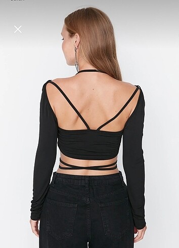Trendyol & Milla Trendyolmilla Siyah Crop