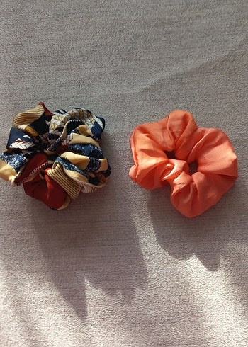Renkli Saten Lastikli Saç Tokaları - Görsel 2