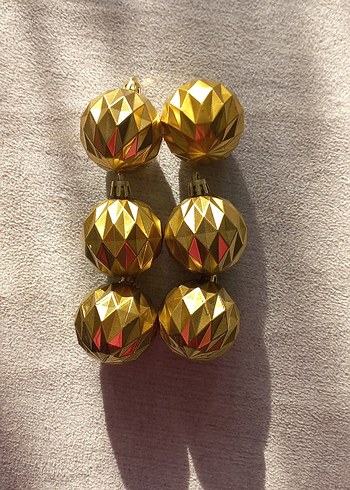 Koyu Altın Renkli Yılbaşı Süsü Seti - Görsel 2