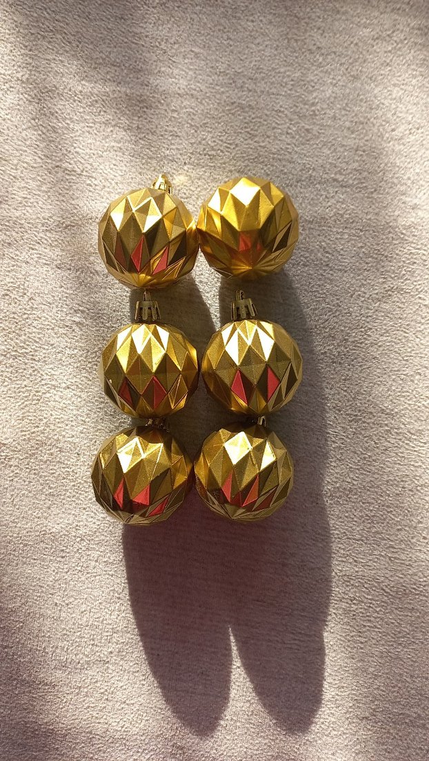 Koyu Altın Renkli Yılbaşı Süsü Seti - Görsel 2