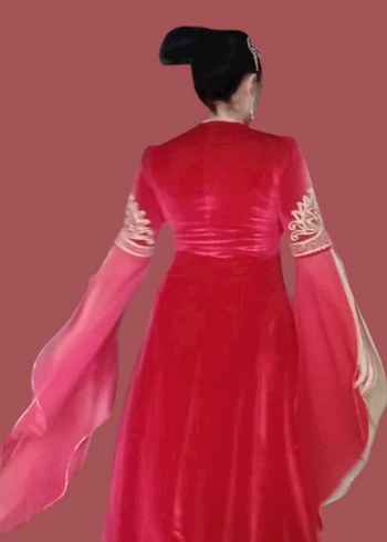 Bordo Boncuk İşlemeli Uzun Kol KINA ELBİSESİ - Görsel 3