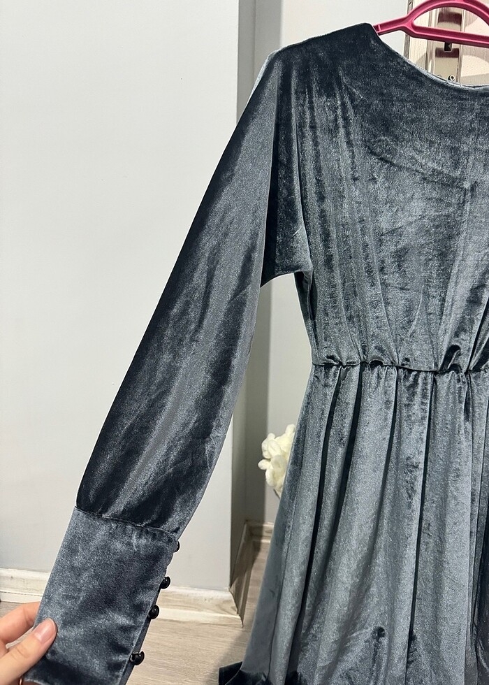 Kadife elbise - Görsel 3