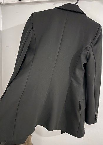 Düğmeli Siyah Kadın Blazer Ceket - Görsel 3