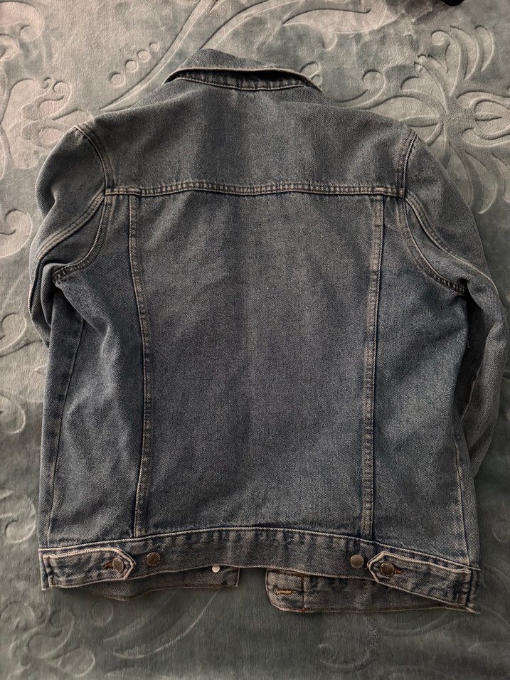 Düğmeli Mavi Kadın Denim Ceket - Görsel 3