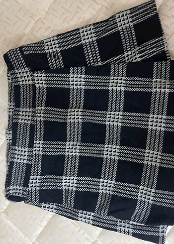 Zara Siyah Ekose kışlık şort etek