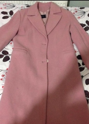Pembe kaşe kaban 