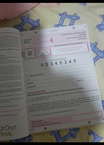  345 yayinlari ayt matematik deneme