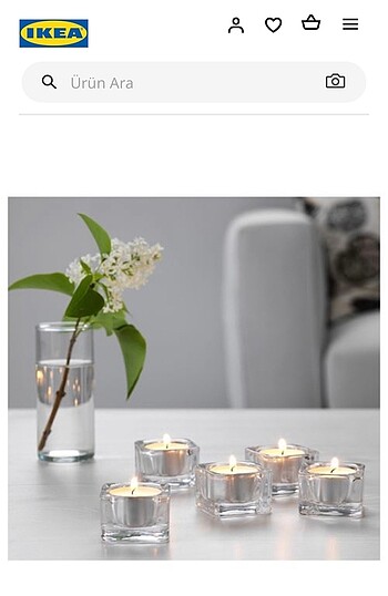 İkea tealight mumluk 5 adet