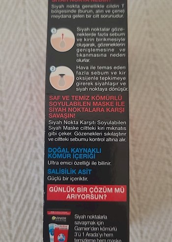 Garnier Siyah Nokta Karşıtı Kömürlü Maske - Görsel 5