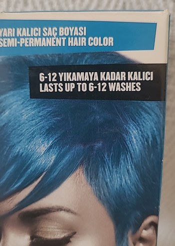 Color Rebel Amonyaksız Parabensiz Saç Boyası Mavi - Görsel 2