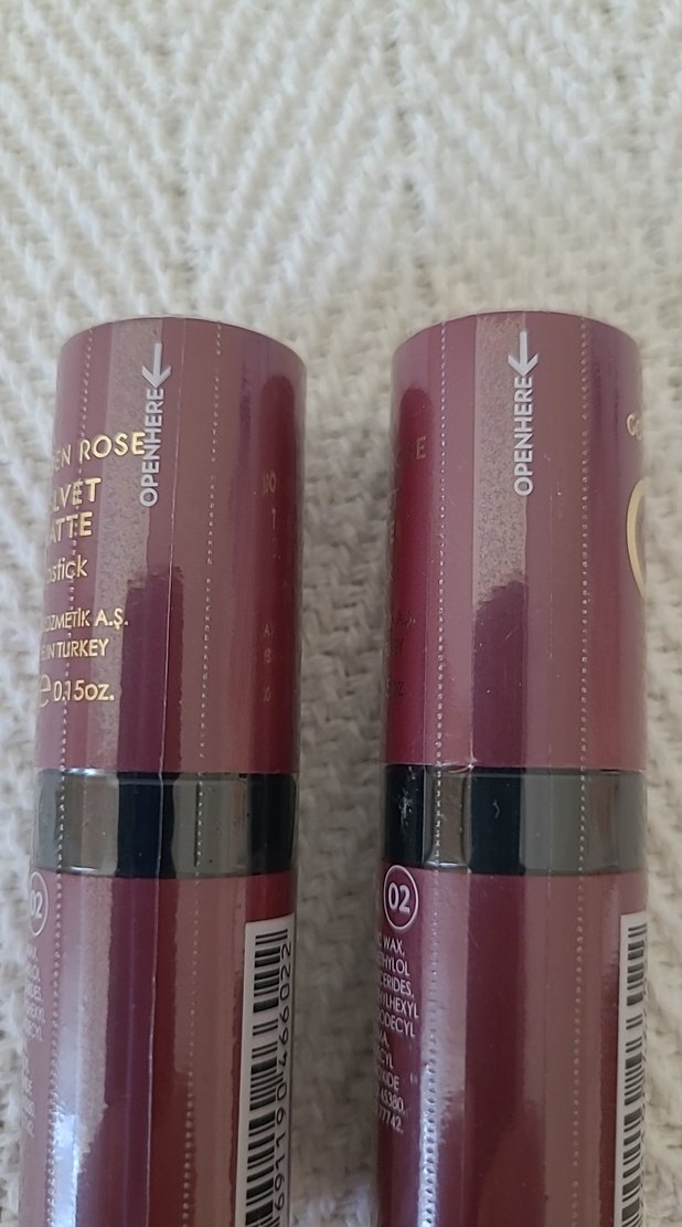 Golden Rose velvet matte lipstick 02(2 adet) - Görsel 3