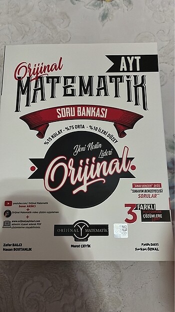 ORİJİNAL YAYINLARI AYT MATEMATİK