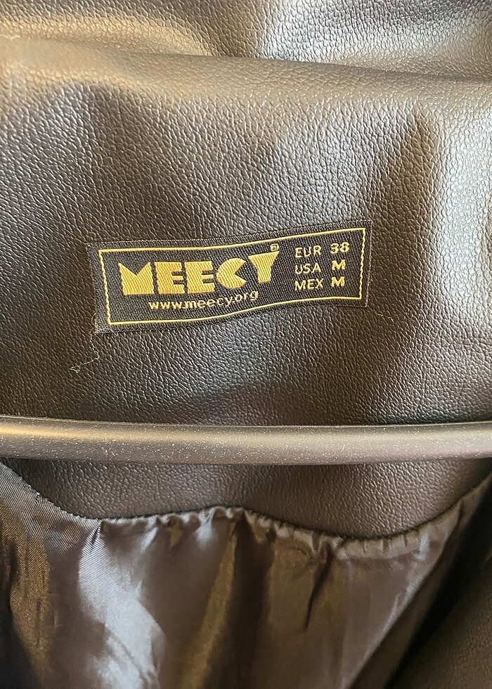 Kadın deri ceket fermuar detaylı - Görsel 4