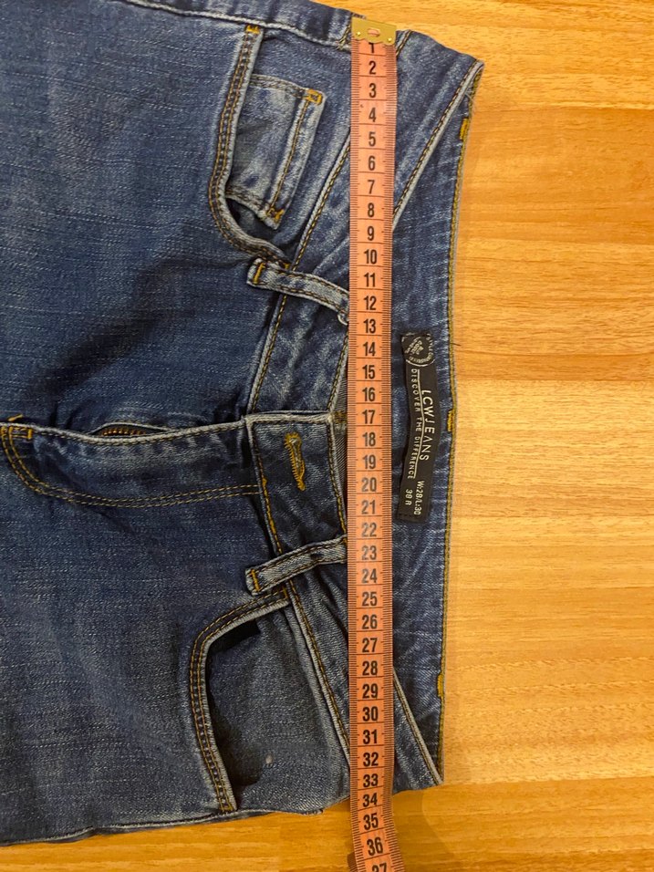 Düğmeli Mavi Kadın Denim Jean - Görsel 2